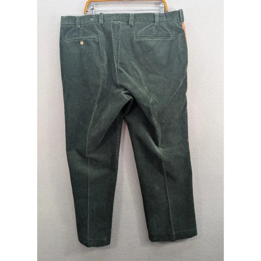 Vtg Orvis Corduroy Pants Men's Leather Trim Pockets Size 40 Straight Leg Cotton